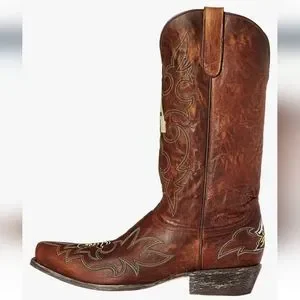 NWT Men\'s Appalachian State Mountaineers Brass Leather Gameday Cowboy Boots Gameday | Shoes | Nwt Mens Appalachian State Mountaineers  main image 2
